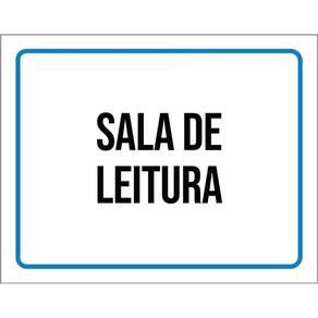 Placa Ambiente Sinalização Setor Sala De Leitura 36X46
