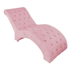 Recamier Divã Espreguiçadeira Para Sala Cliníca Estética Queila Suede Cor:rosê