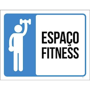 Placa Sinalização - Condomínio Espaço Fitness 36X46