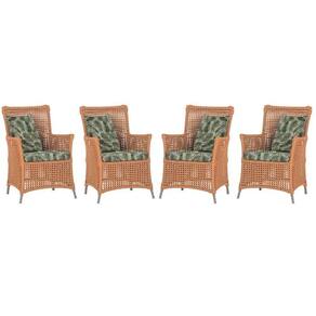 4 Poltronas Igapó Alumínio Pintura Fendi Corda Náutica E5 Terra Cota