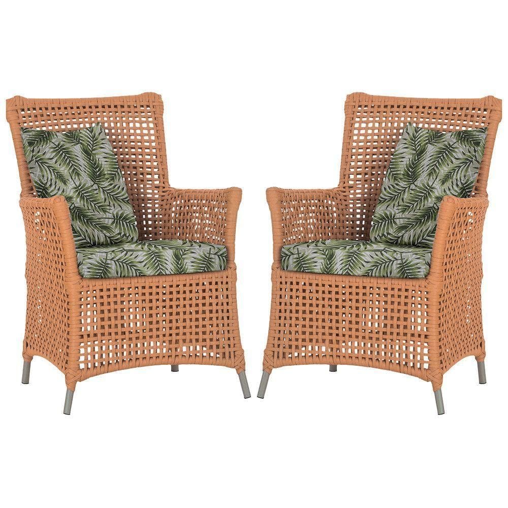 Poltronas Igapó Alumínio Pintura Fendi Corda Náutica E5 Terra Cota