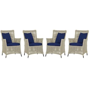 4 Poltronas Igapó Alumínio Pintura Marrom Corda Náutica E10 Rami