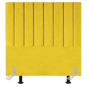 Cabeceira Estofada De Cama Casal 140 Cm Eloá Suede E Frame amarelo