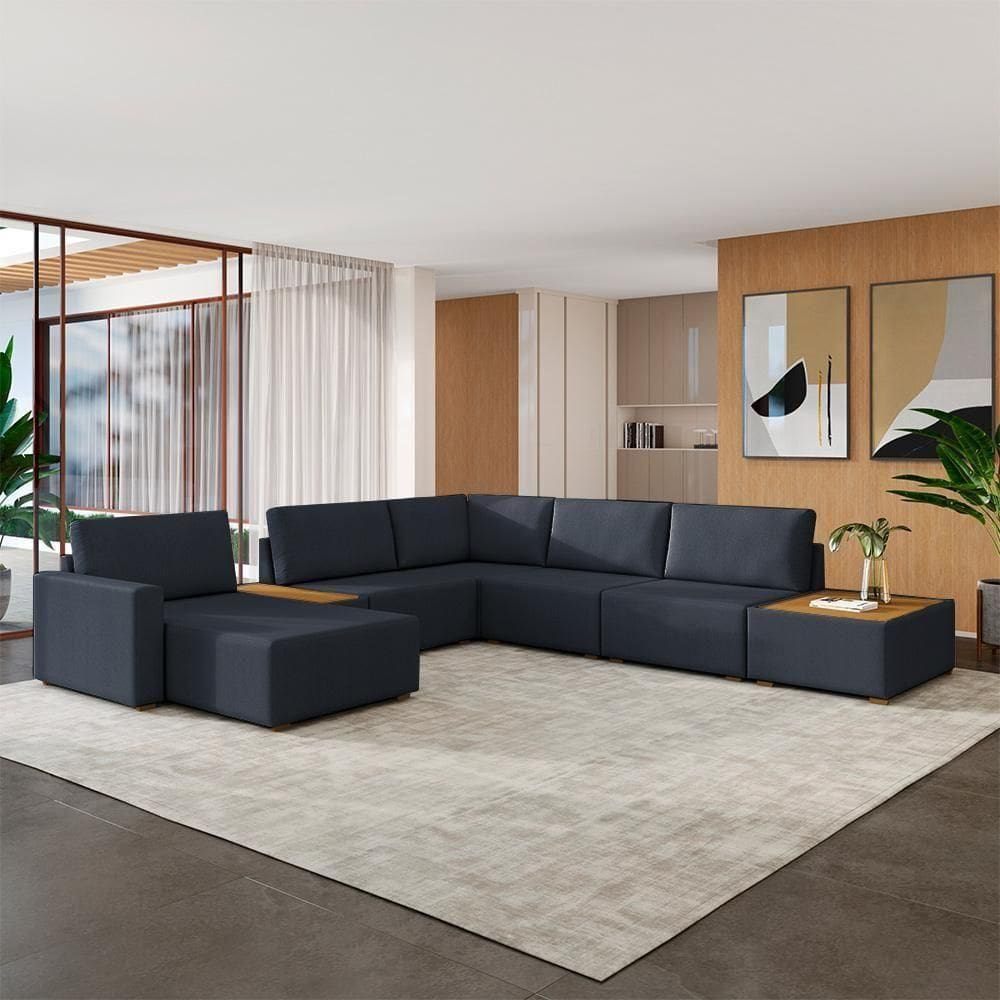 Sofá De Canto Decorativo 715cm Modulado Takashi | Casas Bahia
