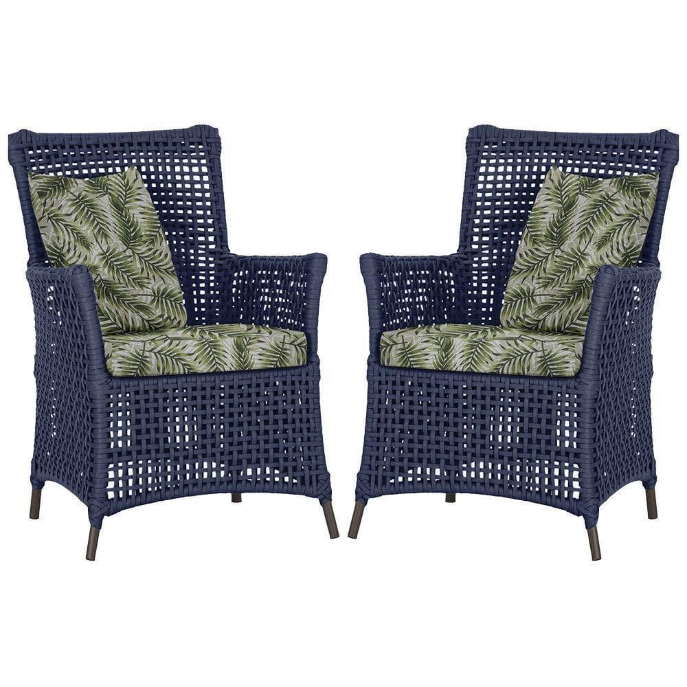Poltronas Igapó Alumínio Pintura Marrom Corda Náutica E5 Azul