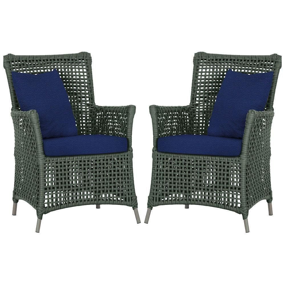 Poltronas Igapó Alumínio Pintura Fendi Corda Náutica E10 Verde