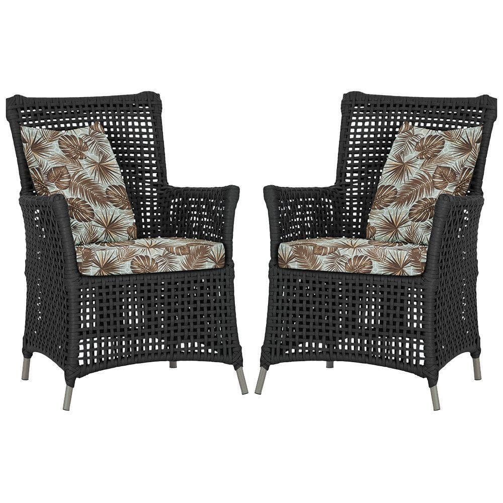 Poltronas Igapó Alumínio Pintura Fendi Corda Náutica E6 Preto