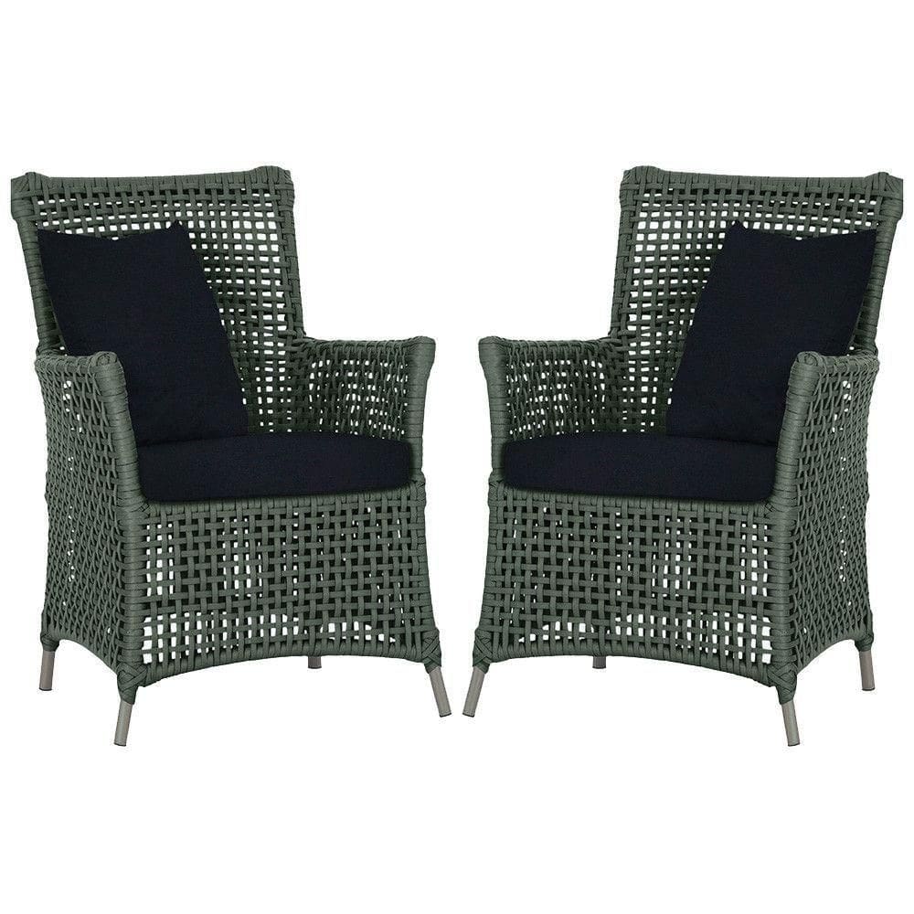 Poltronas Igapó Alumínio Pintura Fendi Corda Náutica E12 Verde
