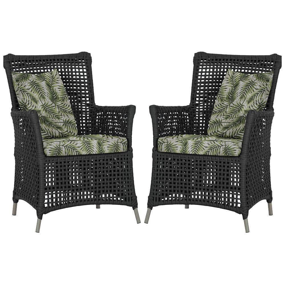 Poltronas Igapó Alumínio Pintura Fendi Corda Náutica E5 Preto