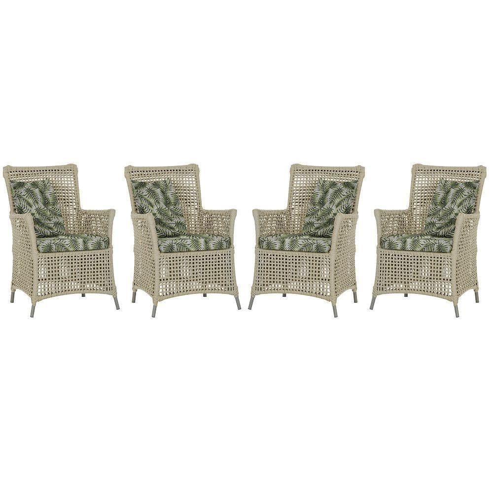 4 Poltronas Igapó Alumínio Pintura Fendi Corda Náutica E5 Rami