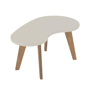 Mesa De Centro Organica Carvalho/off White Artely Off White/carvalho