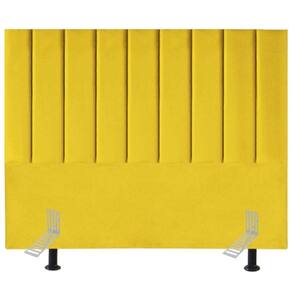 Cabeceira Estofada Cama King 195 Cm Maya Suede E Frame amarelo