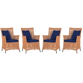 4 Poltronas Igapó Alumínio Pintura Preta Corda Náutica E10 Terra Cota
