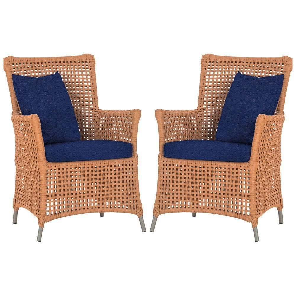 Poltronas Igapó Alumínio Pintura Fendi Corda Náutica E10 Terra Cota