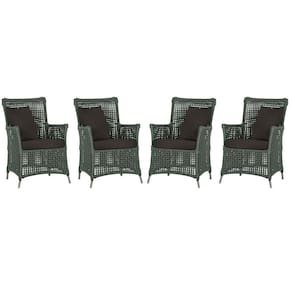 4 Poltronas Igapó Alumínio Pintura Fendi Corda Náutica E9 Verde