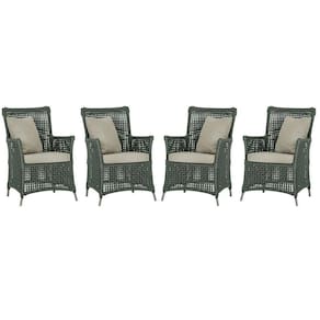 4 Poltronas Igapó Alumínio Pintura Fendi Corda Náutica E7 Verde