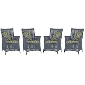 4 Poltronas Igapó Alumínio Pintura Marrom Corda Náutica E5 Prata