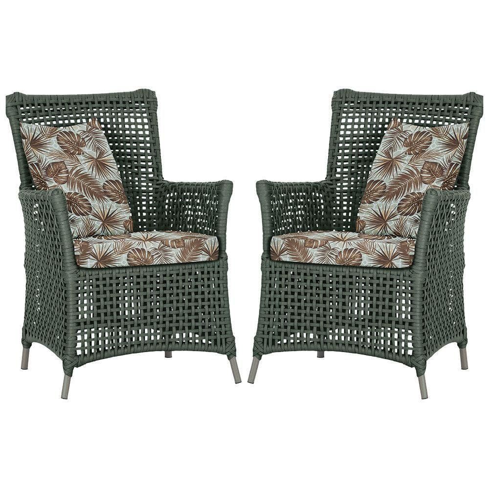 Poltronas Igapó Alumínio Pintura Fendi Corda Náutica E6 Verde