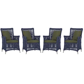 4 Poltronas Igapó Alumínio Pintura Fendi Corda Náutica E13 Azul