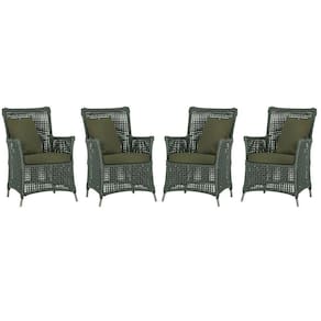 4 Poltronas Igapó Alumínio Pintura Fendi Corda Náutica E13 Verde