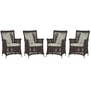 4 Poltronas Igapó Alumínio Pintura Fendi Corda Náutica E3 Marrom