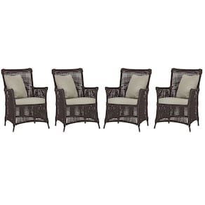 4 Poltronas Igapó Alumínio Pintura Marrom Corda Náutica E7 Marrom