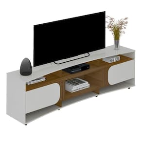 Rack Para Tv Até 86" Elegance Off White/pinho Artely Off White/pinho
