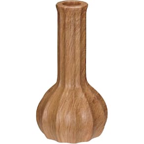 CASTIÇAL DECORATIVO PORTA VELA SUPORTE HOME&CO CERÂMICA 17x9x9cm ESTILO MADEIRA