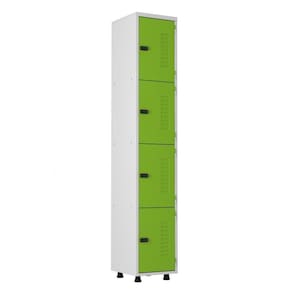 Armário  Aço 4 Portas Academia Guarda Volume Ea701 Verde