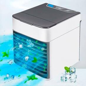 Mini Ar Condicionado Usb Portátil Ventilador E Luz Led