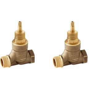 2 Registros Base Docol Cerâmico 3/4 Anti Horario 1/2 Volta