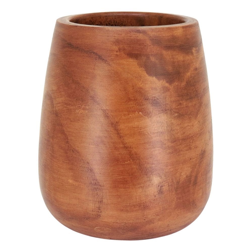 Vaso Decorativo Enfeite Casa Madeira 33x30x30cm Natural