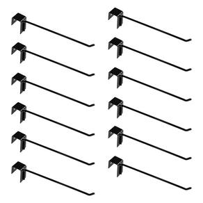 Kit 12 Ganchos 30Cm Simples Pretos New Plus Sa Gondolas
