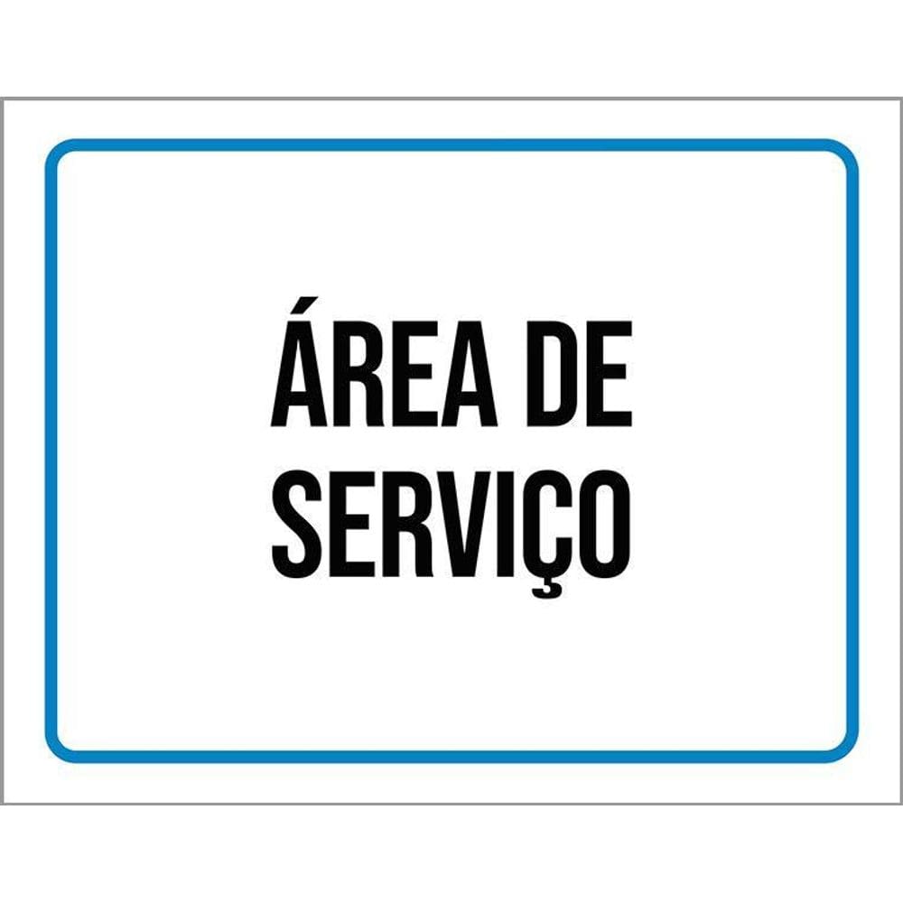Kit 3 Placas Ambiente Sinalização Setor Área De Serviço