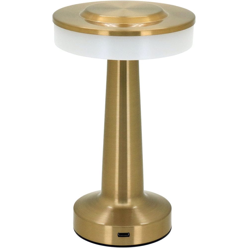 LUMINÁRIA DECORATIVA ENFEITE CASA DE LED MESA USB METAL 20x12x12cm DOURADO