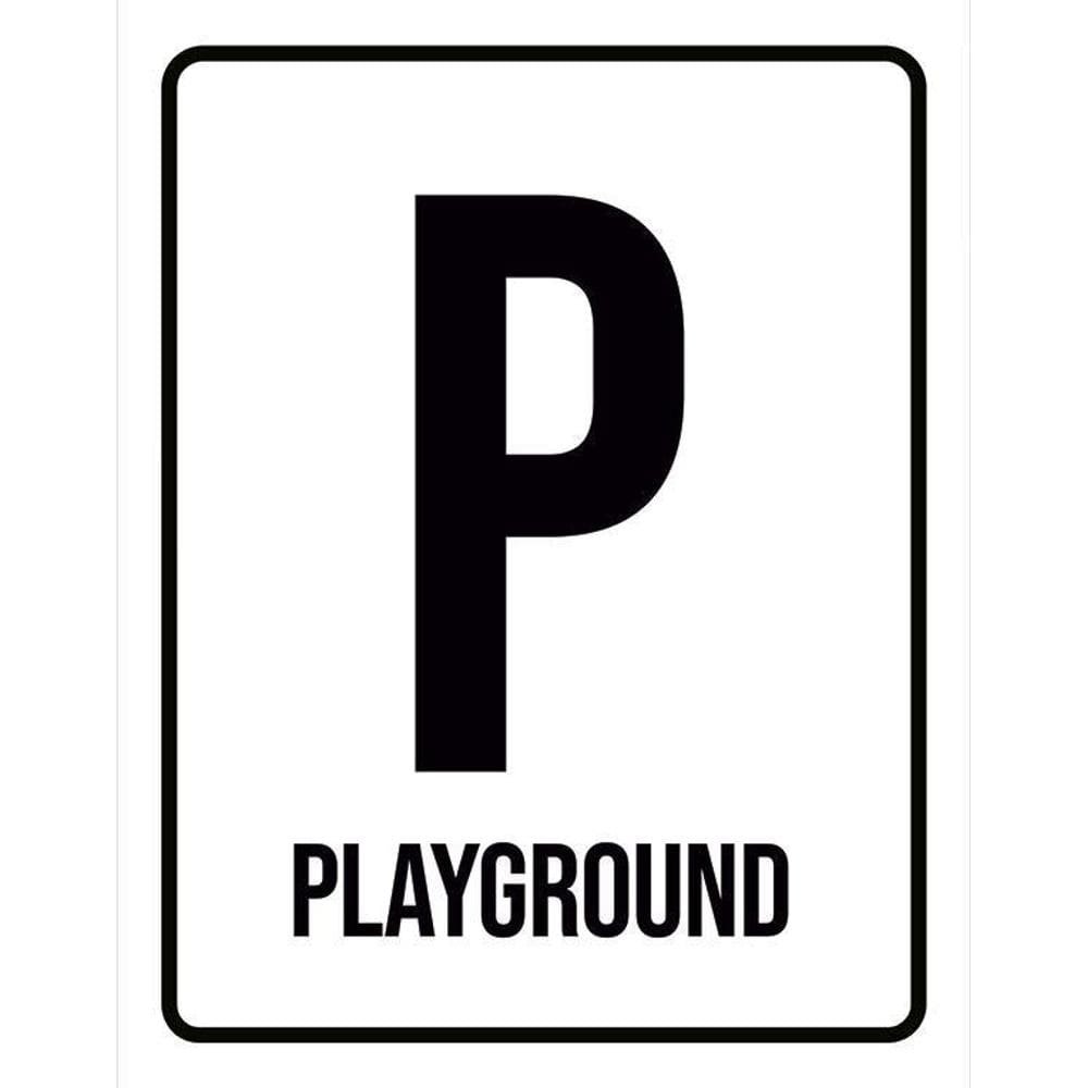 Kit 3 Placas Sinalização - Playground P