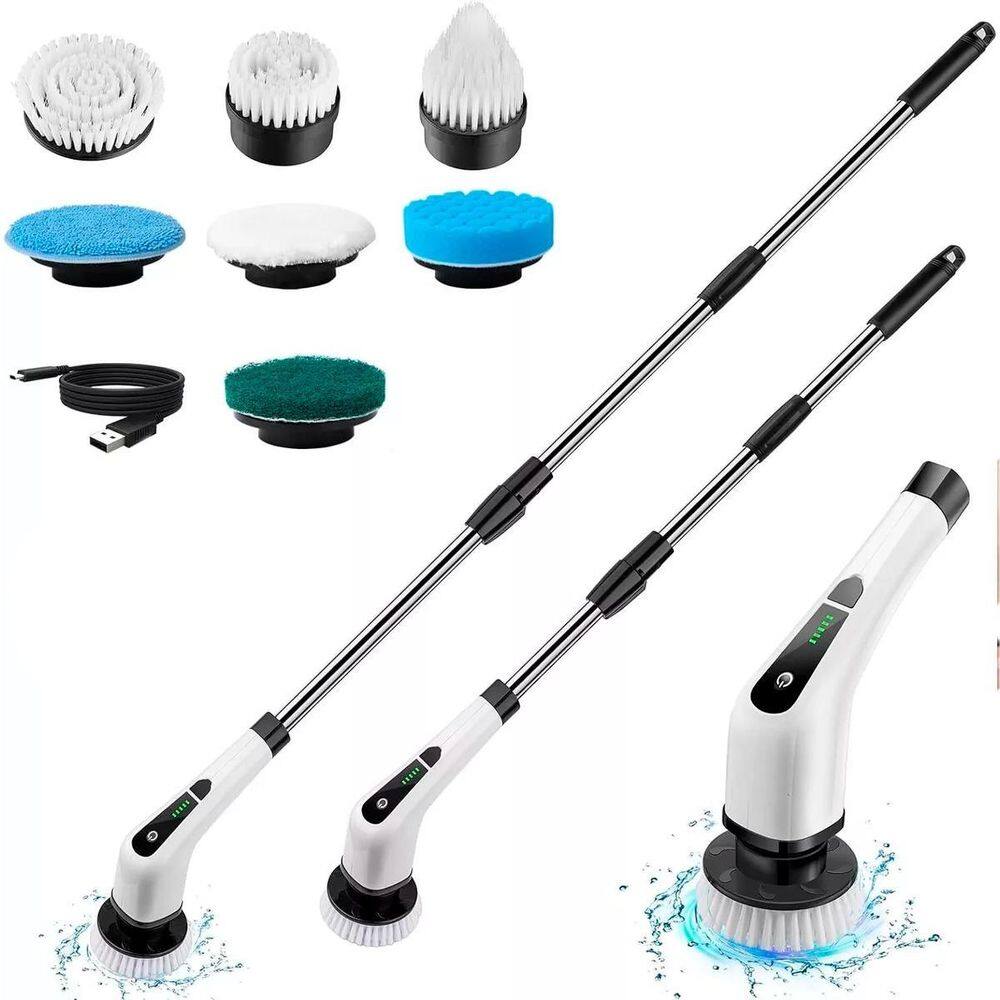 Esfregão Elétrico S/Fio Giratório 360 Limpeza Vidros E