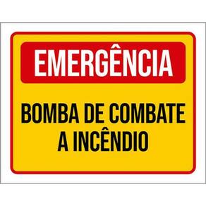 Kit 3 Placas Emergência Bomba Combate Incêndio