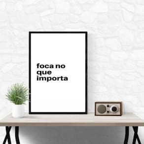 Quadro Foca No Que Importa 33X24Cm