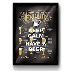 Quadro Porta Tampinhas Cerveja Decoração Keep Calm Beer
