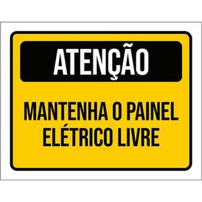 Kit 3 Placas De Sinalização - Atenção Mantenha Painel Livre