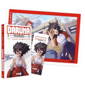 Daruma: Perseverança + Pôster + Marcador