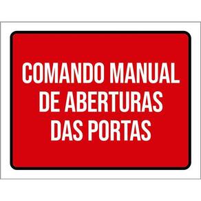 Kit 3 Placas Comando Manual Aberturas Das Portas