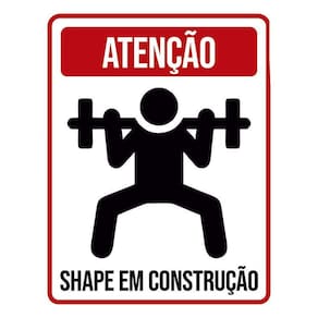Kit 3 Placas Atenção Shape Em Construção