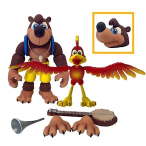 Pacote com 2 brinquedos de DNA premium Action Figure Banjo Kazooie