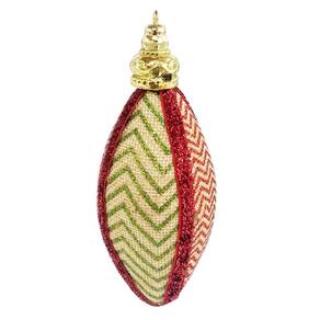 Enfeite De Natal Vermelho/Dourado Para Arvore Natal 13Cm
