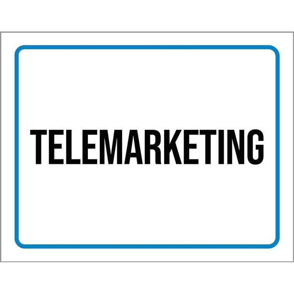 Placa Sinalização Ambiente Telemarketing 36X46