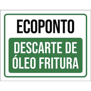 Kit 3 Placas Ecoponto Descarte De Óleo Fritura