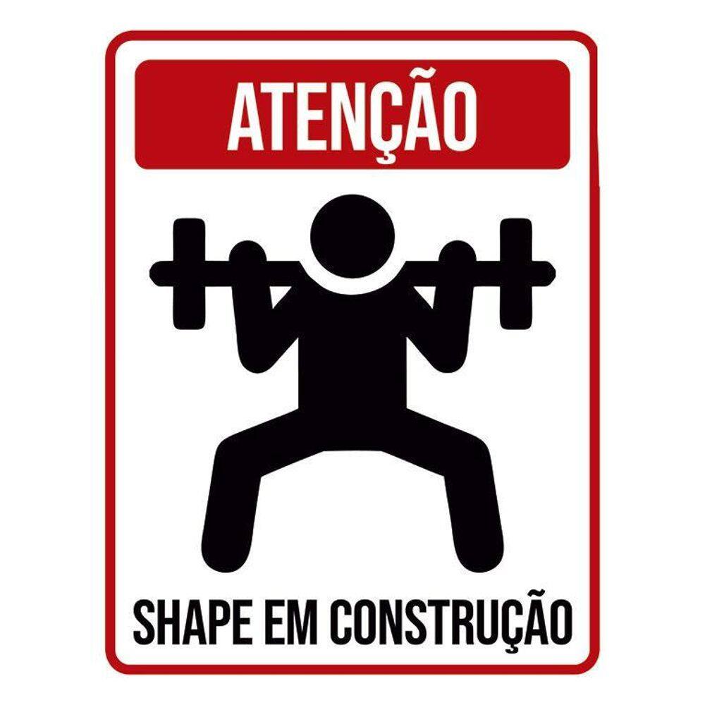 Kit 3 Placas Atenção Shape Em Construção