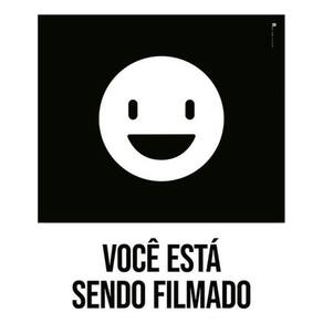Kit 3 Placas Desenho - Você Está Sendo Filmado